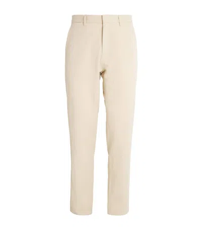 Vince Cotton Owen Straight Trousers In White