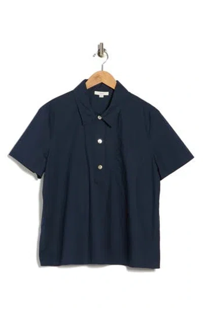 Vince Cotton Polo In Blue