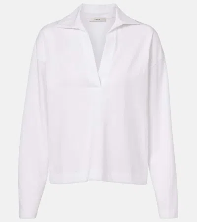 Vince Cotton Polo Shirt In White