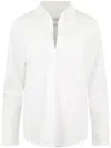 Vince Easy Long Sleeve Cotton Polo In White