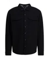 Vince Button Shirt Jacket In Black
