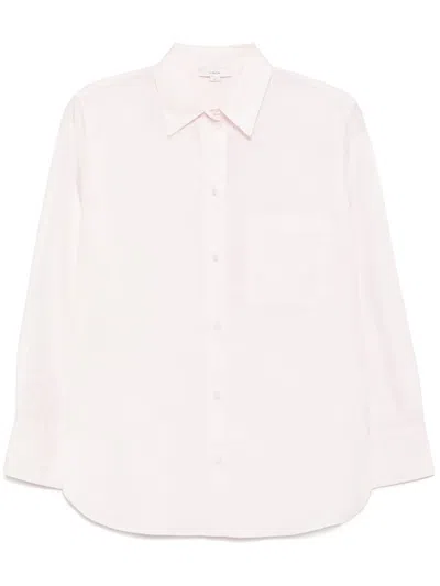 Vince Cotton Shirt In Pink