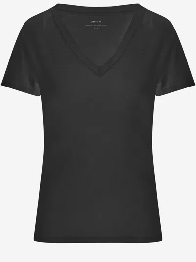 Vince Cotton T Shirt In Black