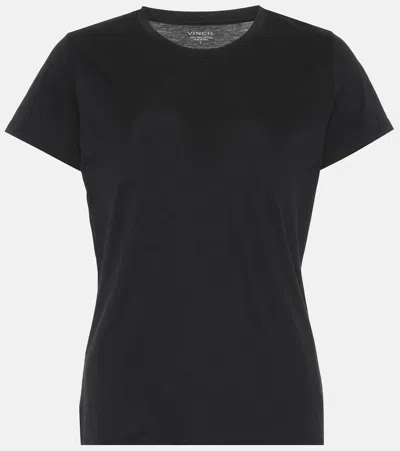 Vince Cotton T-shirt In Black