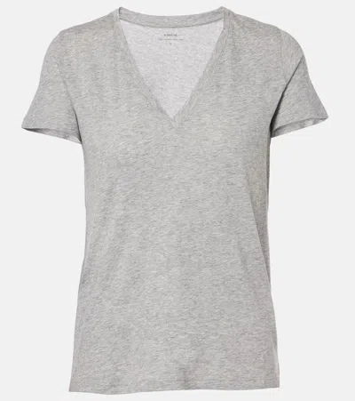 Vince Cotton T-shirt In Grey