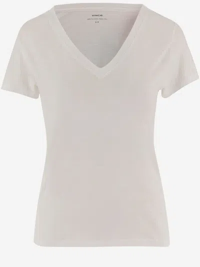 Vince Cotton T-shirt In White