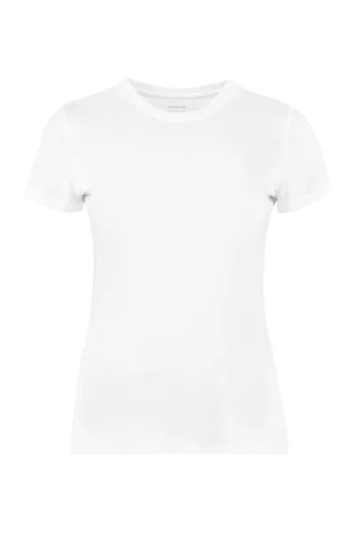 Vince Cotton-linen Blend T-shirt In Green