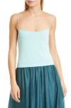Vince Cotton Tank In Seafoam