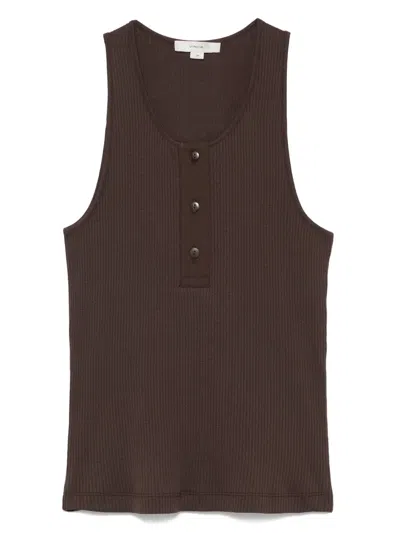 Vince Cotton Top In Brown