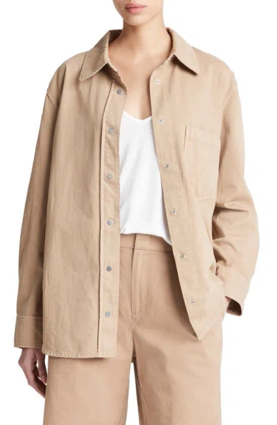 Vince Cotton Twill Shirt Jacket In Cocoon