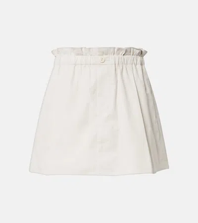 Vince Cotton Twill Skort In White