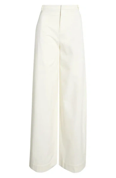 Vince Cotton Utility Wide Leg Pants In White
