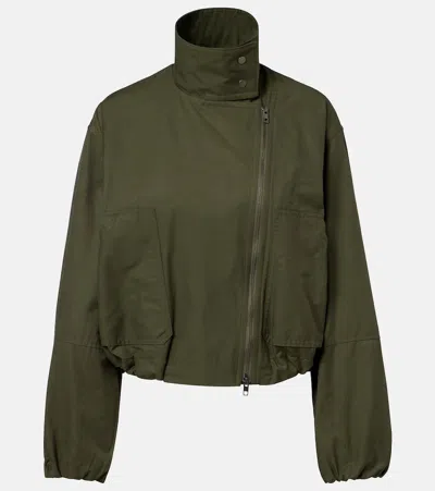 Vince Cotton-blend Bomber Jacket In Black