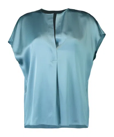 Vince Cover Sleeve Shirt In Blue