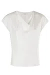 Vince Cowl-neck Silk Blouse In White