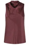 Vince Cowl-neck Bias Satin Top