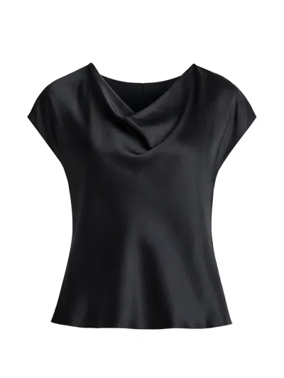 Vince Cowl-neck Blouse In Black