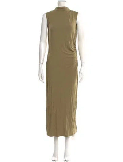 Pre-owned Vince Cowl Neck Long Dress In Neutral