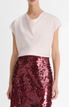 Vince Cowl Neck Silk Blouse In Ballet
