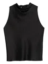 Vince Cowl-neck Sleeveless Top In Black