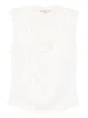 Vince Cowl-neck Sleeveless Top In White