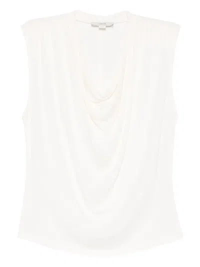 Vince Cowl-neck Sleeveless Top In White