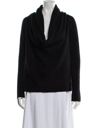 Pre-owned Vince Cowl Neck Sweater In Black