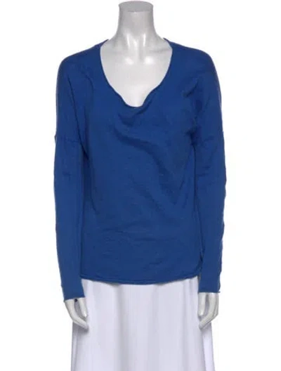 Pre-owned Vince Cowl Neck Sweater In Blue