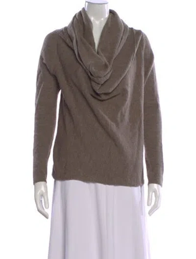 Pre-owned Vince Cowl Neck Sweater In Brown