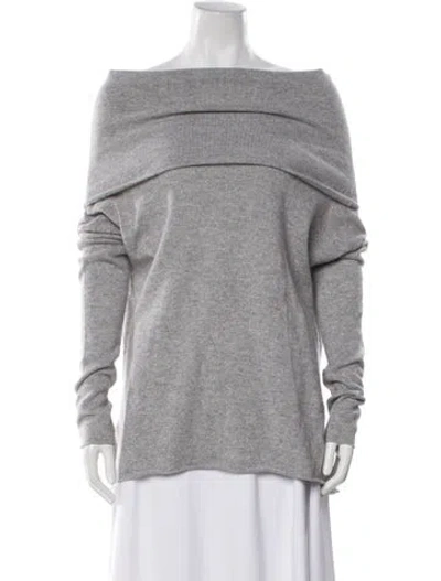 Pre-owned Vince Cowl Neck Sweater In Gray
