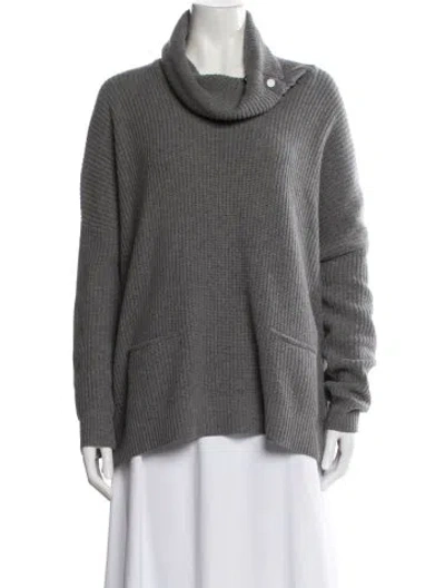 Pre-owned Vince Cowl Neck Sweater In Gray