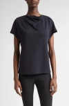 Vince Cowl Neck Top In Black