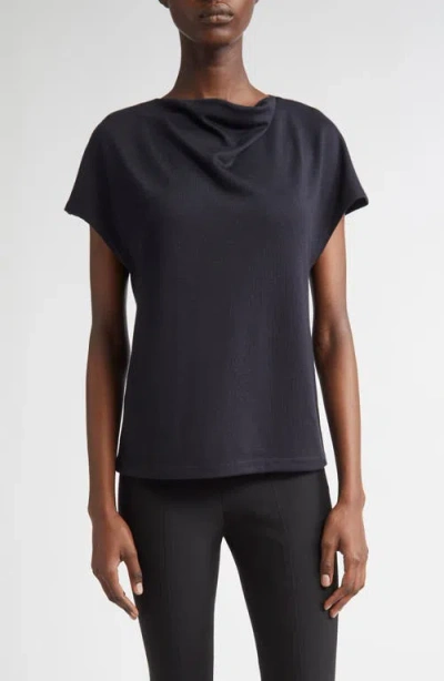 Vince Cowl Neck Top In Black
