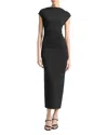Vince Cowl Neck Pima Cotton Midi Dress