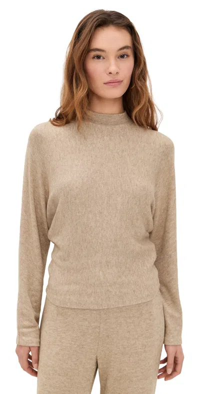 Vince Cozy Dolman Sleeve Mock Neck Top In Neutral