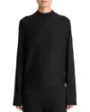 Vince Cozy Dolman Sleeve Mock Neck Top In Black