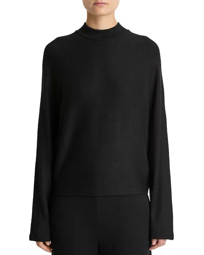 Vince Cozy Dolman Sleeve Mock Neck Top In Black