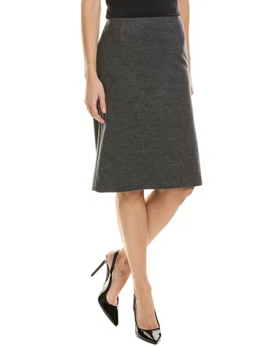 Vince Cozy Fitted Wool Slip Skirt In Grey