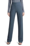 Vince Cozy High Waist Wool Blend Wide Leg Pants In Pacific Azure