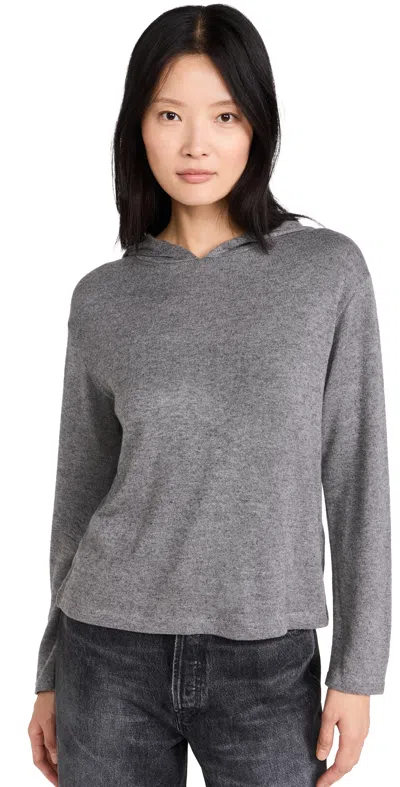 Vince Cozy Long Sleeve Hoodie Dark Heather Grey