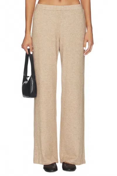 Vince Cozy Wide Leg Pant In Heather Bruna In Brown