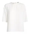 Vince Crepe Dolmain T-shirt In Navy