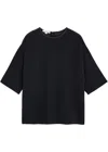 Vince Crepe T-shirt In Dark Navy