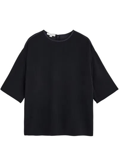 Vince Crepe T-shirt In Dark Navy
