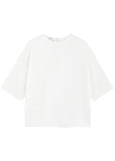 Vince Crepe T-shirt In Off White