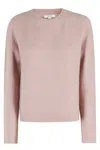 Vince Crew Brushed Sweater In Pink