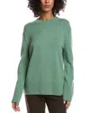 Vince Crew Easy Wool & Cashmere-blend Sweater In Green
