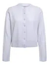 Vince Crew-neck Cardigan In White