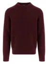 Vince Boiled Cashmere Thermal Sweater In Burgundy