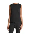 Vince Trim Linen Blend Sweater Tank In Black